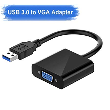 USB to VGA Adapter, USB 3.0/2.0 to HDMI Adapter Multi-Display Video Converter- PC Laptop Windows 7/8/1/10, Desktop, Laptop, PC, Monitor, Projector, HDTV, Chromebook