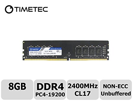 Timetec Hynix IC 8GB DDR4 2400MHz PC4-19200 Non ECC Unbuffered 1.2V CL17 2Rx8 Dual Rank 288 Pin UDIMM Desktop PC Computer Memory Ram Module Upgrade (8GB)