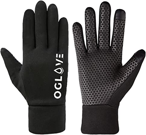 OGLOVE Waterproof Thermal Sports Gloves for Kids, Touchscreen Sensitive Field Gloves for Football, Soccer, Rugby, Mountain Biking, Cycling, Running, Lacrosse and More
