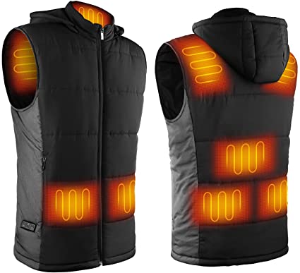 Goojodoq Heated Vest for Women/ Men,Unisex Smart Heating Vest With Battery Pack,Upgraded Warming heated Jacket Soft Shell