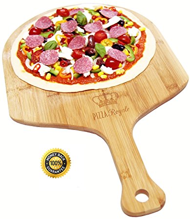 Pizza Royale Ethically Sourced Premium Natural Bamboo Pizza Peel, 25 Inch x 12 Inch