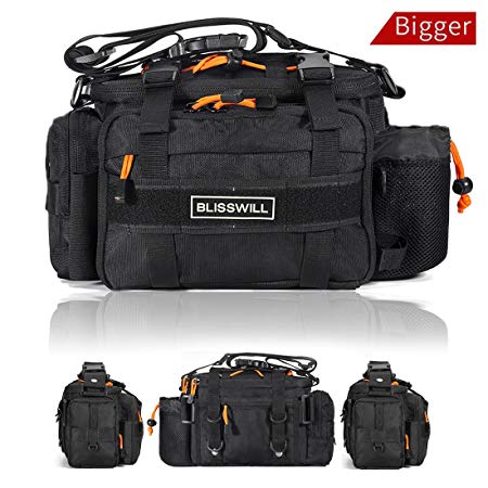 BLISSWILL Fishing Tackle Bags Waist Fishing Bag Water-Resistant Fishing Gear Storage Bag Fly Fishing Bag Durable Handbag Bags for Fishing