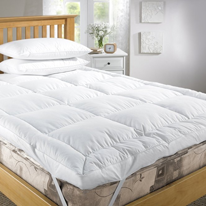 Viceroybedding Luxury Double Bed Size , 60% Goose Feather and 40% Goose Down Mattress Topper Enhancer