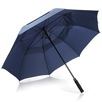 ZEKAR 54/62/68 inch Windproof Large Vented Golf Umbrella, Including Classic & UV Protection Version, Double Canopy Rain and Sun Umbrellas
