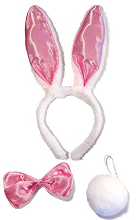 Bunny Rabbit Costume Kit for Kids Adult - Halloween, Easter, Dress Up, Cosplay Accessories Set