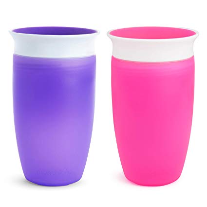 Munchkin Miracle 360 Sippy Cup, Pink/Purple, 10 Ounce, 2 Count