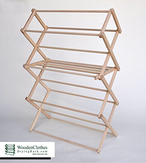 Medium Wooden Clothes Drying Rack by Benson Wood Products