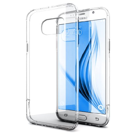 Galaxy S7 Case Enther Ultimate CushionSlim Scratch  Dust Proof Hybrid Transparent Clear Case with Shock Absorb Trim Bumper - Authentic Retail Packaging - Warranty