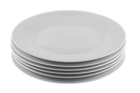 Professional Gourmet Porcelain Dinner Plate- Set of 6 (Dinner Plate)