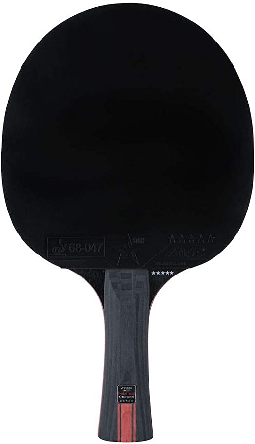 STIGA Prestige Carbon 5-Star Table Tennis Bat, Black/Red