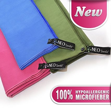 #1 Microfiber Towel Ultra Compact Absorbent and Fast Drying Travel Sports Towels Large 24*47inches
