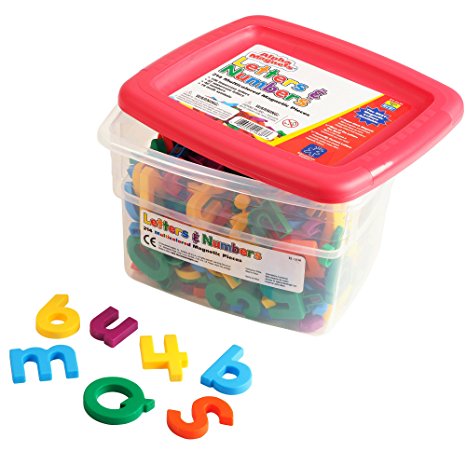 Educational Insights Multicolored Alphamagnets and Mathmagnets, 214 Pieces