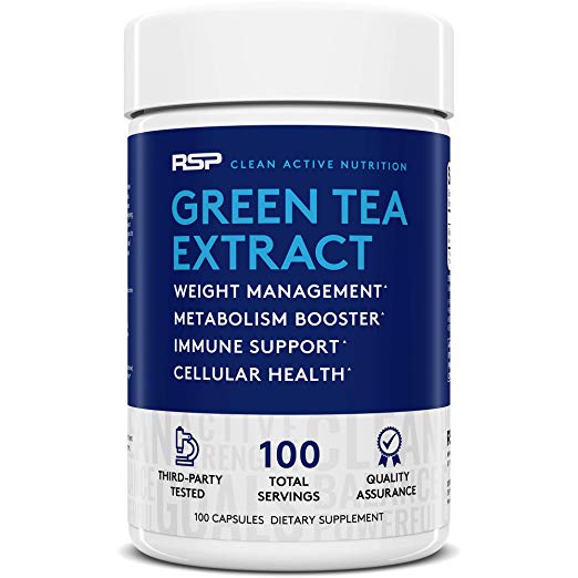 RSP Nutrition Green Tea Extract Weight Loss Supplement - 100 Capsules