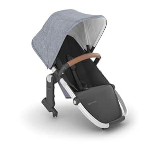 UPPAbaby RumbleSeat V2  Second Lower Seat/Compatible with Vista 2015-2019 and Vista V2 / Adapters, Bumper Bar, Bug Shield Included/Gregory (Blue Mélange/Silver Frame/Saddle Leather)