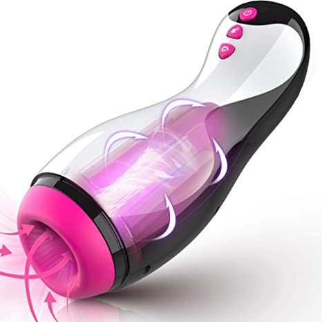 Male Masturbator Cup, Sex Toy with 10 Vibrating and 5 Oral Blowjob Masturbation Deep Throat Sucking Adult Realistic Textured Vagina Pocket Pussy for Men Automatic Masturbator Soft Material Toys.