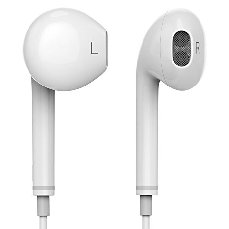Vaken In-Ear Headphones/ Wired Earphones with Stereo Mic&Remote Control - Noise Isolating, High Definition and performance - Earbuds with Pure Sound and Powerful Bass for iPhone, iPod, iPad, Samsung, HTC, Nokia and More (white)