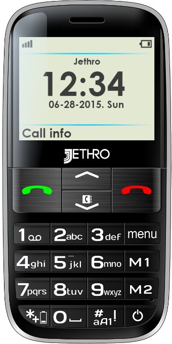 Jethro [SC628] 3G Unlocked Senior & Kids, Easy to Use, SOS Button, Large Display & keypad, M4/T4 Hearing Aid Compatible