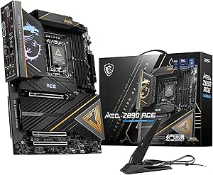 MSI MEG Z890 ACE Gaming Motherboard (Support Core Ultra Series 2 Intel Processors, LGA 1851, DDR5, PCIe 5.0, M.2, SATA, 10Gbps LAN, USB Type-C, Wi-Fi 7, Bluetooth 5.4, Thunderbolt 4, ATX)