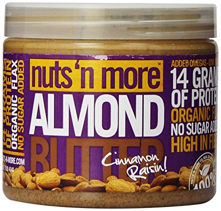 Nuts 'N More Almond Butter, Cinnamon Raisin, 16 Ounce