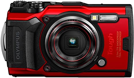 Olympus Tough TG-6 Action Camera, 12 Megapixel, Digital Image Stabilisation, 4x Wide-Angle Zoom, 4K Video, 120 fps, Wi-Fi, Red