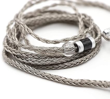 Linsoul Tripowin Zonie 16 Core Silver Plated Cable SPC Earphone Cable for BL03 TRN V90 V80 AS10 ZS10 ZS6 ES4 ZST ZSR iems(2pin-0.78mm, 2.5mm, Grey)