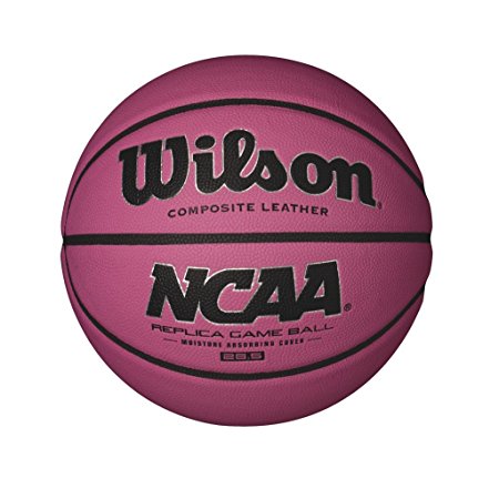 Wilson NCAA Replica Game Basketball, Pink, 28.5-Inch