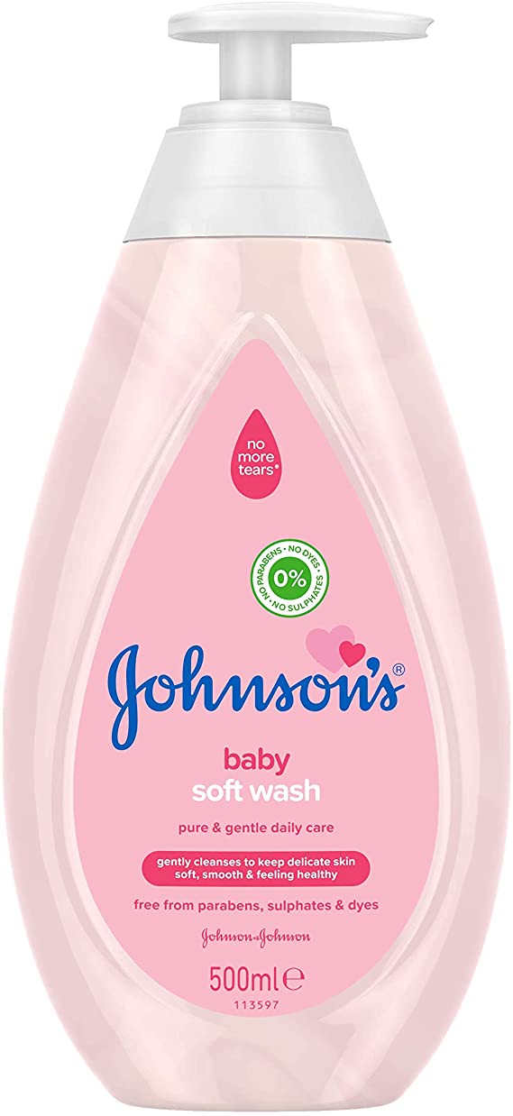JOHNSON'S Baby Soft Wash 500ml – Gentle and Soft Baby Wash for Sensitive Skin and Everyday Use