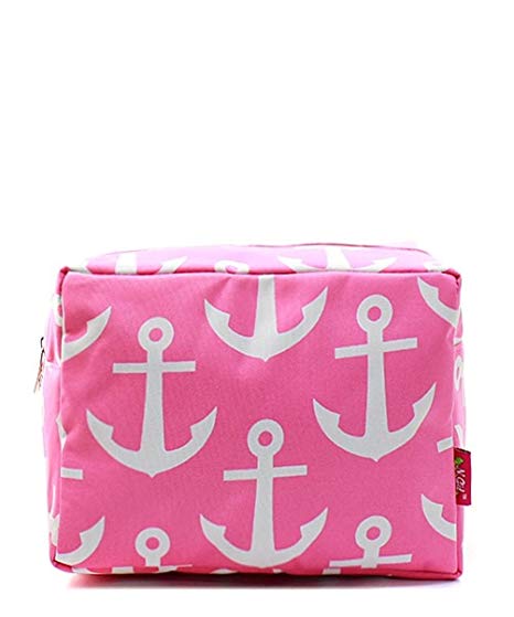 N. Gil Large Travel Cosmetic Pouch Bag (Anchor Pink)