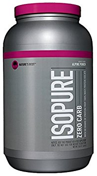 Isopure Zero Carb Protein Powder, 100% Whey Protein Isolate, Flavor: Alpine Punch, 3 Pounds (Packaging May Vary)