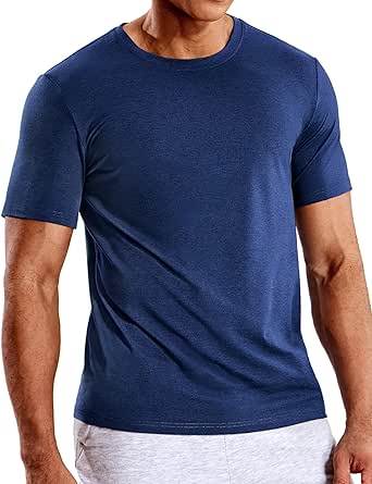 MIER Men's T Shirts Short Sleeve Dry Fit Soft Athletic Tshirt Moisture Wicking Active Casual Running Tee Tops, Crew Neck