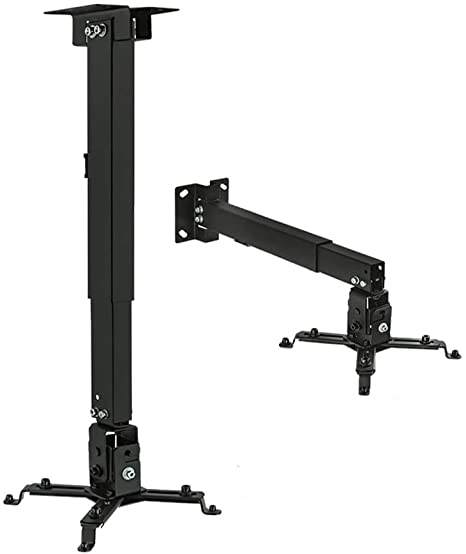 IUMÉ Projector Mount, 44 pounds Load Capacity, Black Extendable Projection Bracket Wall Hanger Universal LCD/DLP Mounting for Epson,Optoma, Benq,ViewSonic Projectors,Video Projector Ceiling Mount