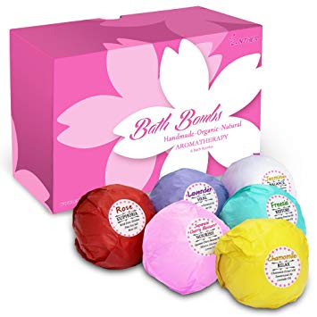 Enther Bath Bombs Gift Set of 6,Lush Fizzy Spa,Organic & Natural Ingredients for Dry Skin Moisturize,Perfect For Bubble & Spa Bath,Best Gift Ideas For Women/Men,Her/Him,Mom,Wife