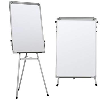 Yaheetech Portable Dry Erase Easel Magnetic White Board Dry Erase Board Tripod Whiteboard Flipchart Easel Height Adjustable for Office/Home/School Use with 1 Eraser,3 Magnets(36x24 inches)