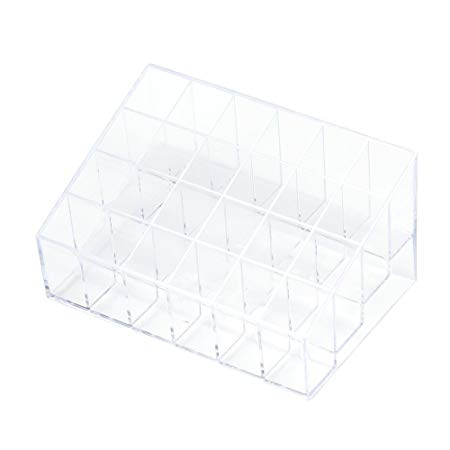 Fullkang Crazycity 24 Stand Trapezoid Clear Lipstick Lotion Makeup Cosmetic Holder