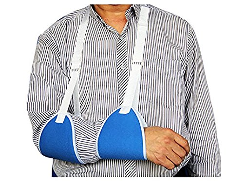 Genmine Triangle Dislocated Arm slings shoulder immobilizer for Broken Wrist Elbow Support Padded Strap for Men or Women