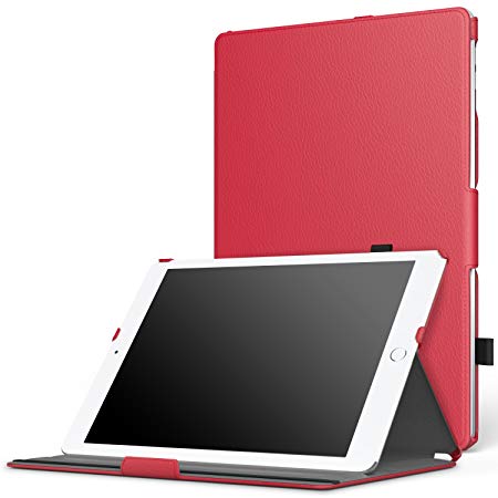 MoKo Case Fit iPad Pro 9.7 - Slim-Fit Multi-Angle Folio Cover Case with Auto Wake/Sleep Fit Apple iPad Pro 9.7 Inch 2016 Release Tablet (Not fit New iPad 9.7 Inch 2017 Version), RED