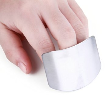 Zelta Finger Guard Digiclass Slicing Cutting Protector 2.6 Inches Stainless Steel Finger Protector Cutting