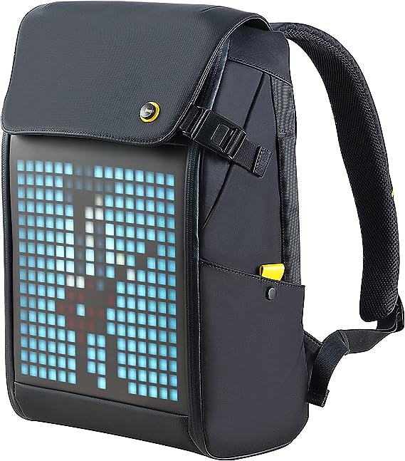 Divoom LED Display Laptop Backpack with App Control, 17 Inch Cool DIY Pixel Art Animation Fashion Backpack, Unique Gift for Men or Women