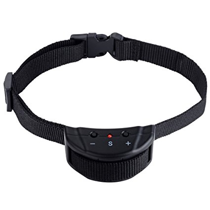 Vastar No Bark Dog Collar Electric Anti Bark Shock Control with 7 Levels Button Adjustable Sensitivity Control, Stimulation of No Harm Warning Beep and Vibration, for 15 to 120 Pounds Dogs