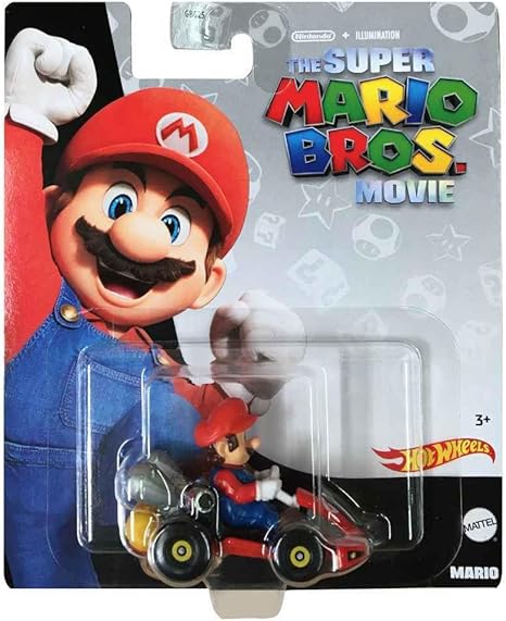 Hot Wheels Super Mario Bros. Theatrical Movie Mario Kart Diecast Vehicle (HKD42)