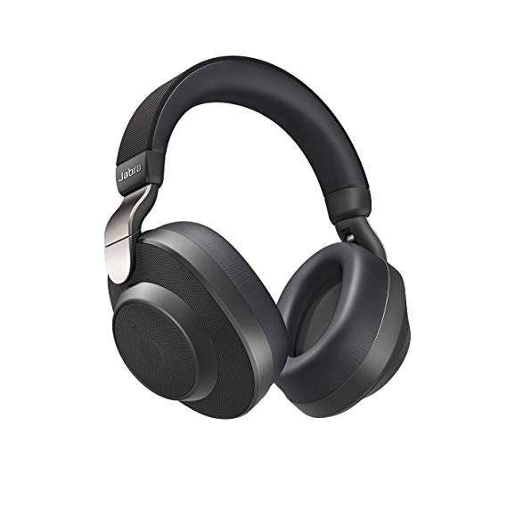 Jabra Elite 85h Wireless Noise-Canceling Headphones, Titanium Black – Over Ear Bluetooth Headphones Compatible with iPhone & Android - Built-in Microphone, Long Battery Life - Rain & Water Resistant