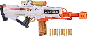 NERF Ultra Pharaoh Blaster with Premium Gold Accents, 10-Dart Clip, 10 Ultra Darts, Bolt Action, Compatible Only Ultra Darts