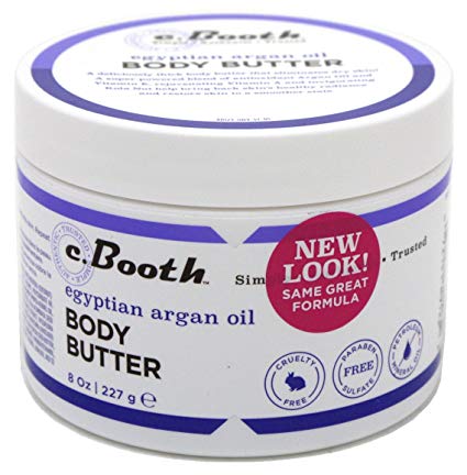 C.Booth Egyptian Argan Oil Body Butter 8 Ounce Jar (235ml) (3 Pack)