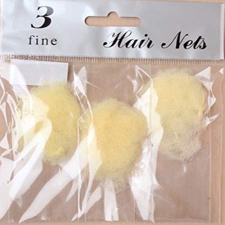 Pack of 3 Fine Hair Nets, Blonde