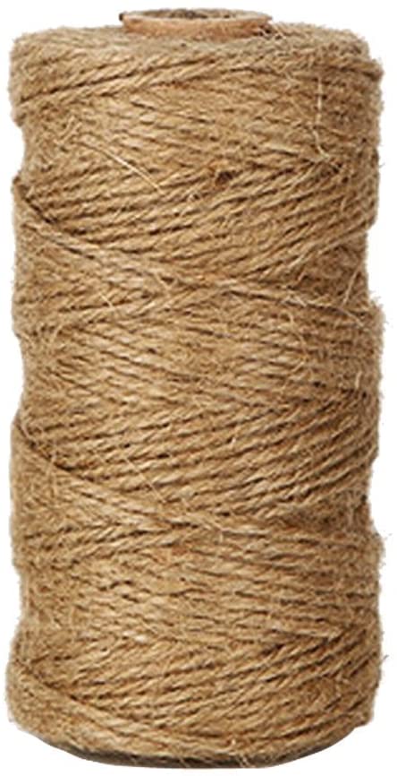 Shintop 328 Feet Natural Jute Twine Best Industrial Packing Materials Heavy Duty Natural Jute Twine for Arts and Crafts and Gardening Applications (328 Feet Twine).