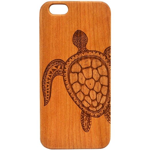 Mandala Sea Turtle Cherry Wood # 1158 iPhone 6/6s