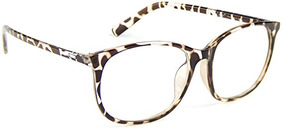 Cyxus Blue Light Blocking Glasses For Women Men UV400 Filter Computer Gaming Glasses Clear Lens Reading Eyewear [Anti Eye Strain Minimize Headaches] (Leopard print)