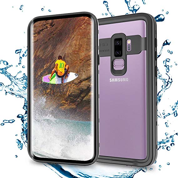 Transy Samsung Galaxy S9 Plus Waterproof Case, Full Body Protective Shockproof Case with Built-in Screen Protector Design for Galaxy S9 Plus 6.2 Inch