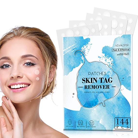 Skin Tag Remover, Acne Patch with Hydrocolloid, Pimple Patch Treatment, Anti-Acne and Smooth Skin, Blends in with Skin, 144 Patches