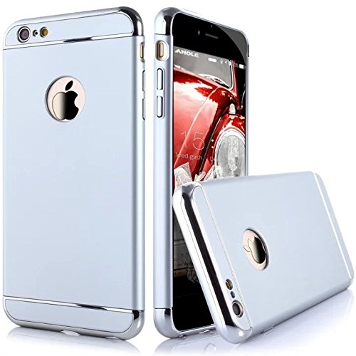 iPhone 6 Case, Baesan 3 in 1 Electroplate Frame and Ultra Thin Design Coated Premium Non Slip Surface with Excellent Grip Case Fit for iPhone 6 and iPhone 6S (4.7'') -- Silver